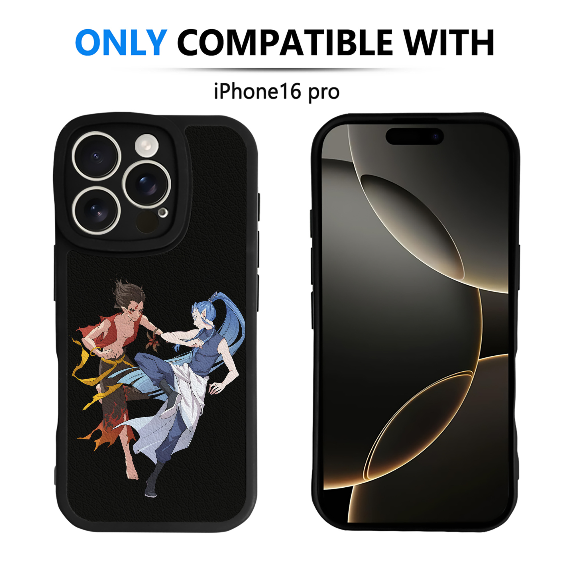 （画像用） Ne Zha 2 ナタ 魔童の大暴れ 【iPhone 16シリーズ対応】シリコンスマホケース（レザー調） 材質：シリコン